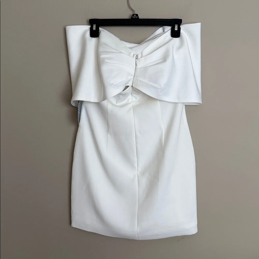 NWT- Sonya Moda Belluno Off the Shoulder Minidress, White, Large - Picture 9 of 12